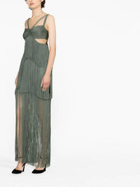 Herve Leger - Tiered Fringe Maxi Gown