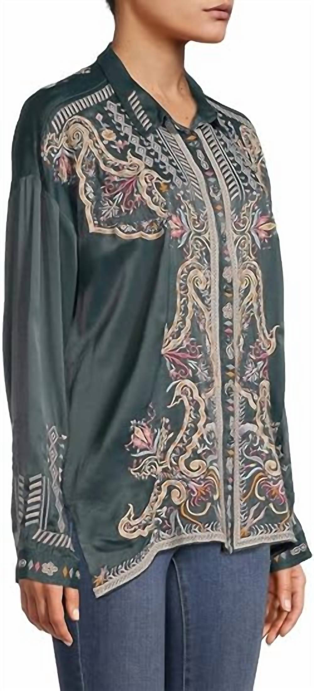 Johnny Was - Women's Tandit Embroidered Blouse