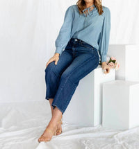 Elan - Long Sleeves V Neck Top