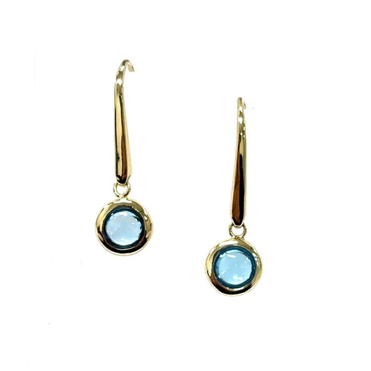 Aamiaa - Color Candy Collection Earrings With 5mm Round Blue Topaz