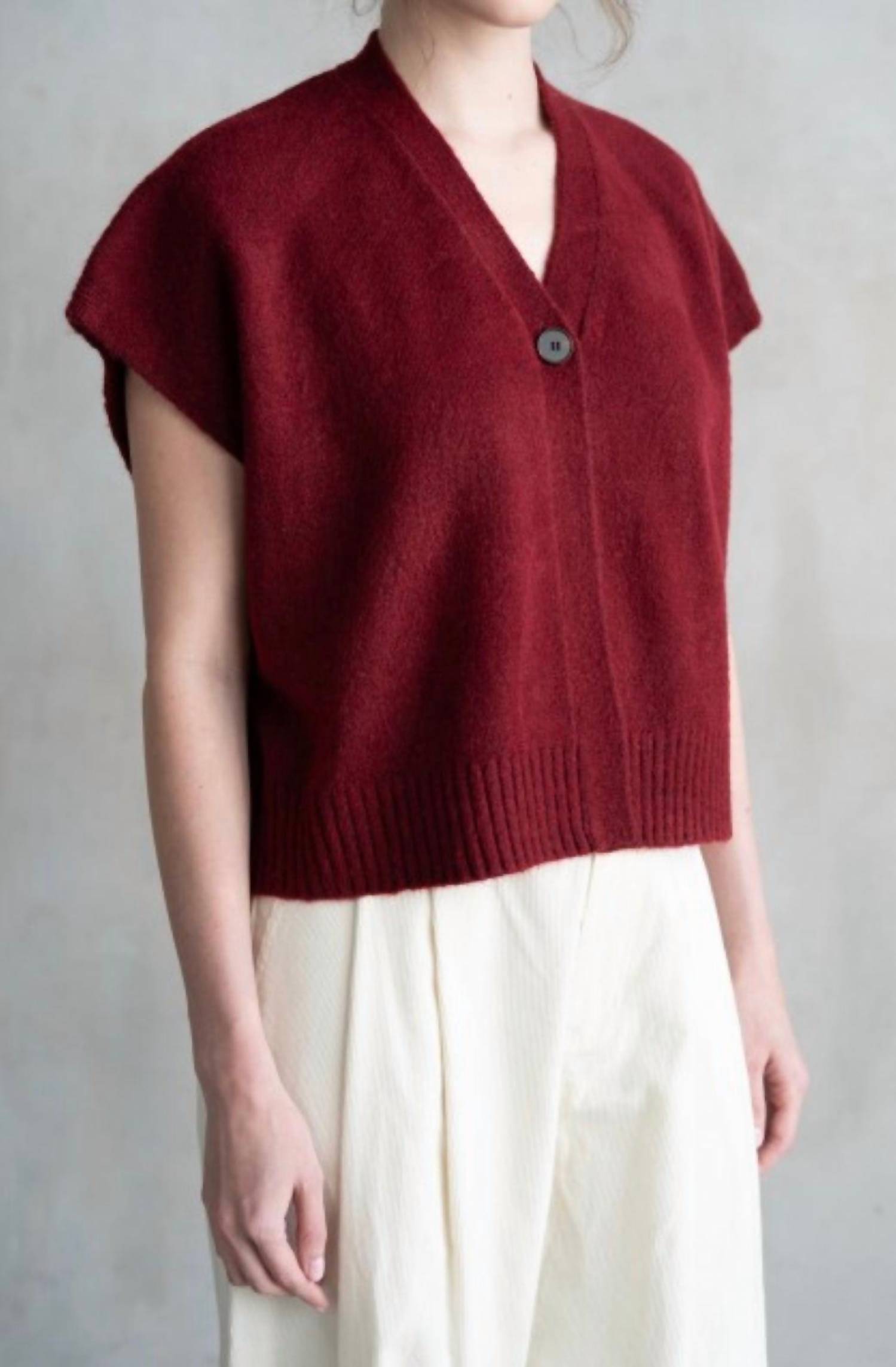 Elle Grey - V Neck Sweater Vest