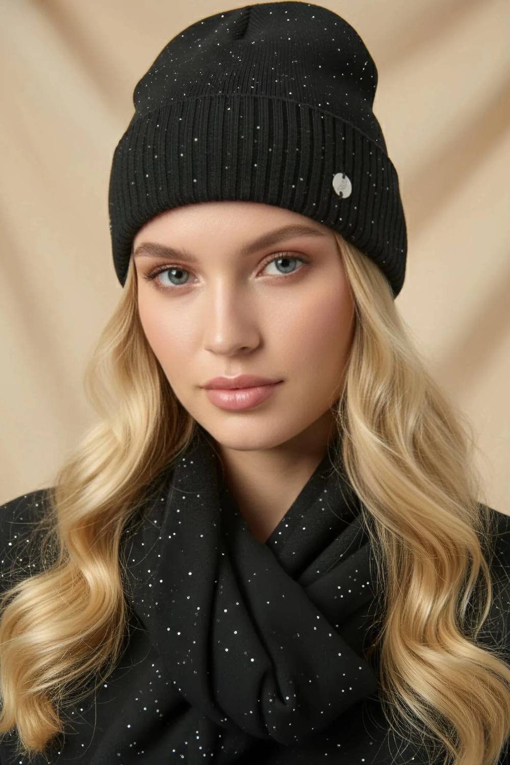 Joseph Ribkoff - Sequined Knit Beanie
