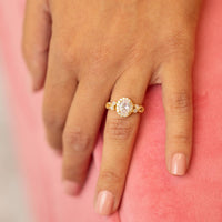Starlette Women's Victoria Engagement Ring in gold - women's jewelry - detail view