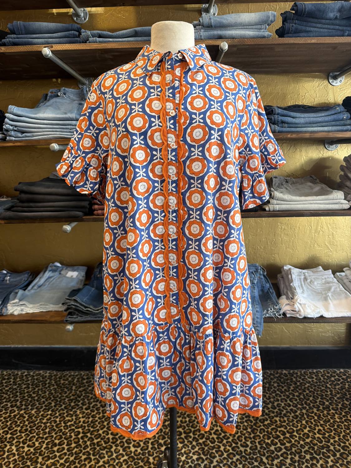 Uncle Frank - Scalloped shirt dress
