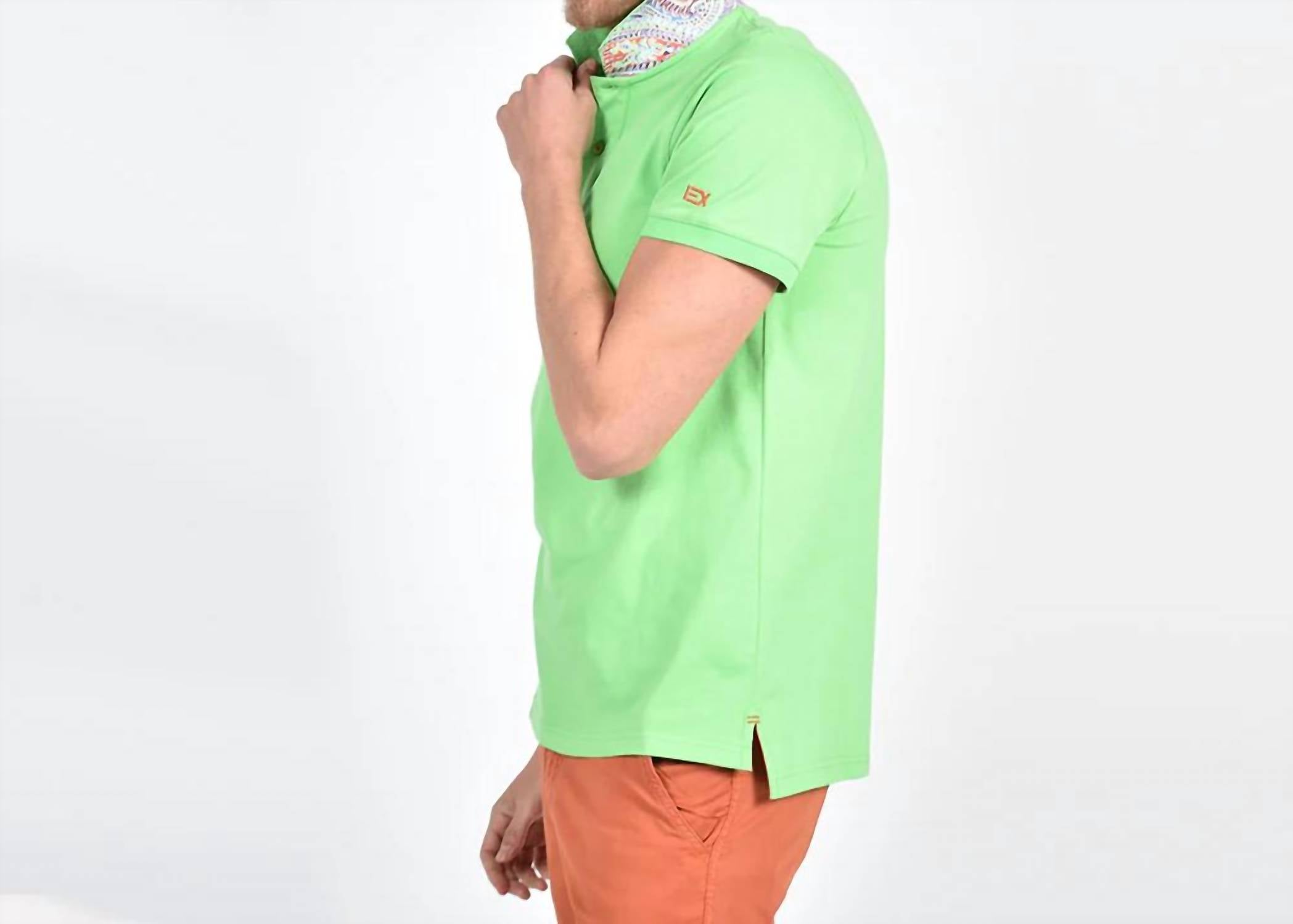 Eight X - Double Sided Multi Colored Paisley Print Collar Polo
