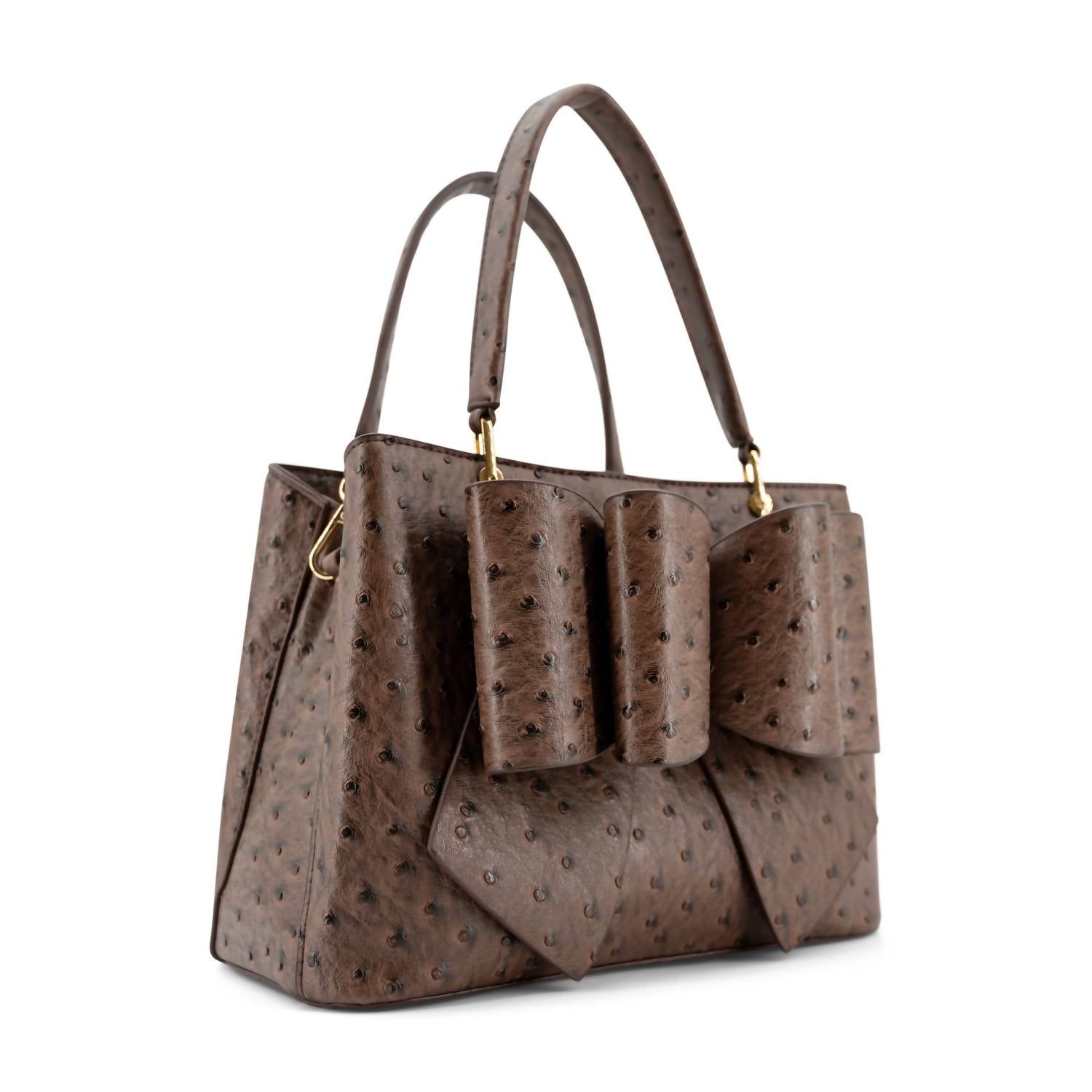 Like Dreams - Women's Remi Embossed Bow Satchel Bag