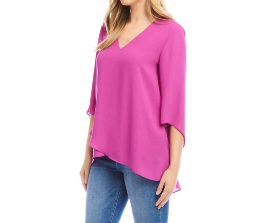 Karen Kane - Bracelet Sleeve Asymmetric Top