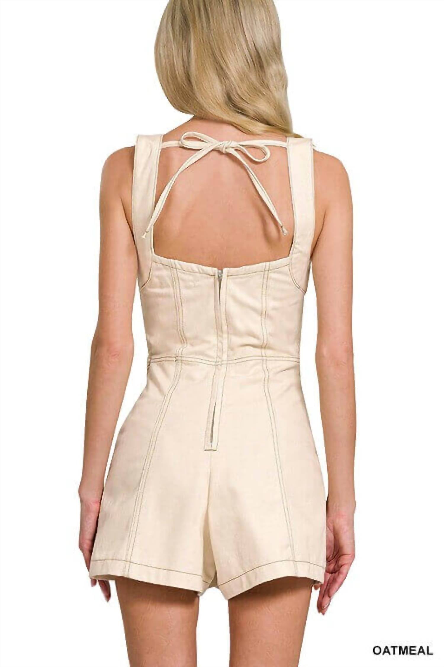 Zenana - Talley Tie Back Romper