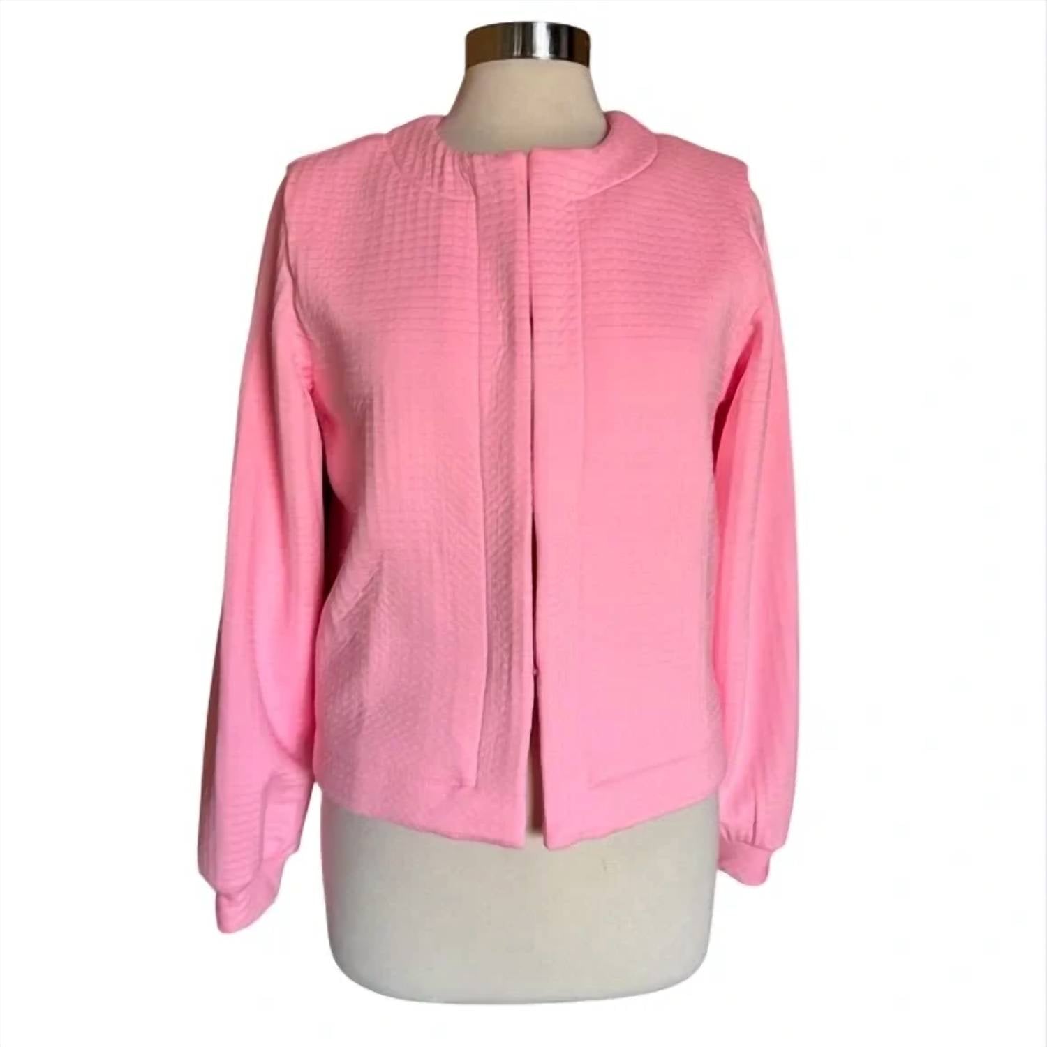 Dudley Stephens Women's Haverhill Cardigan in cotton candy pink - women's cardigan