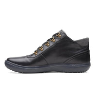 Clarks Women's Nalle Mid Ankle Boot in black leather - women's shoe - detail view