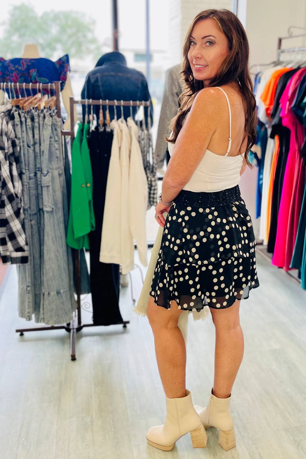 Q2 - Mini Tiered Polka Dot Skirt