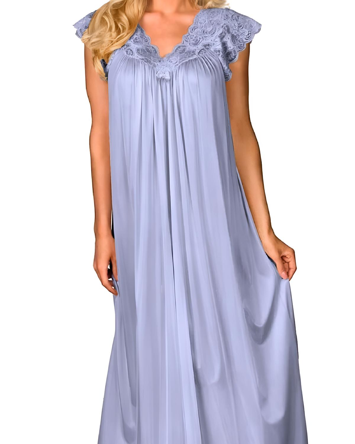 Shadowline Lingerie - Long Lace Cap Sleeve Nightgown