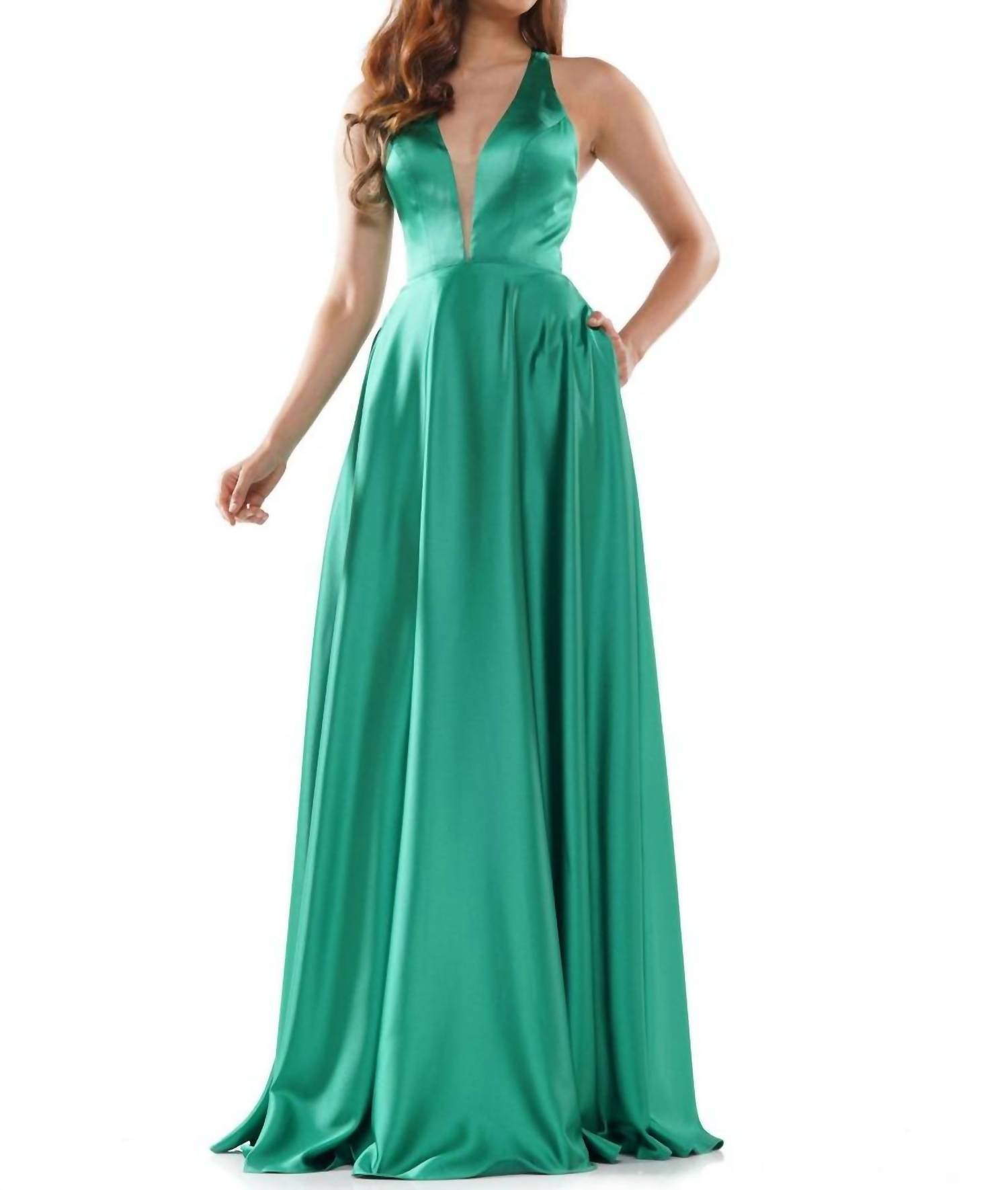 Colors Dress - Long Halter Prom Dress