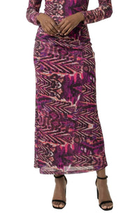 Area Stars LEE MIDI JERSEY SKIRT in purple - women's skirt - alternate view