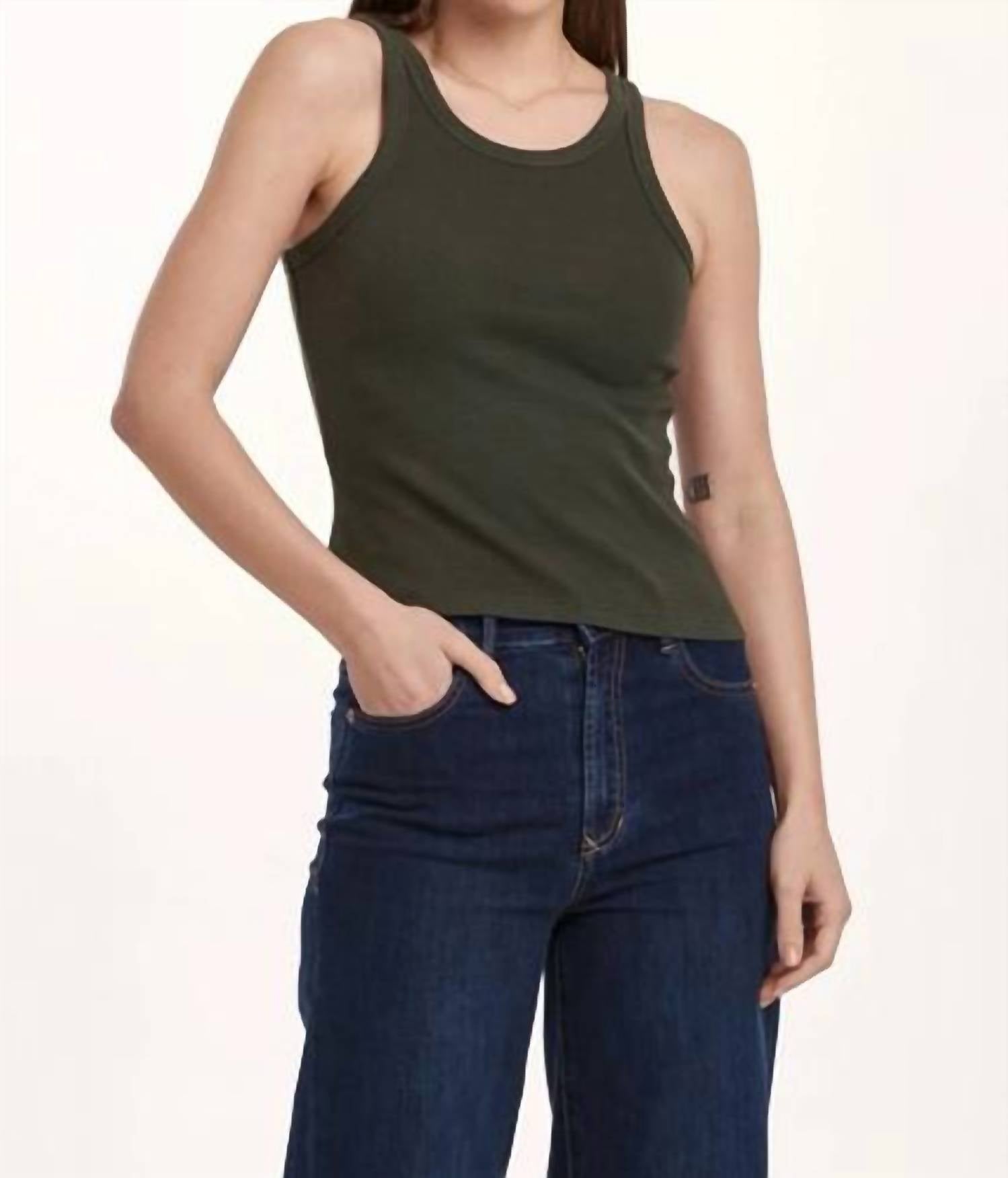 Dear John Denim - Tamia Cropped Racerback Tank Top