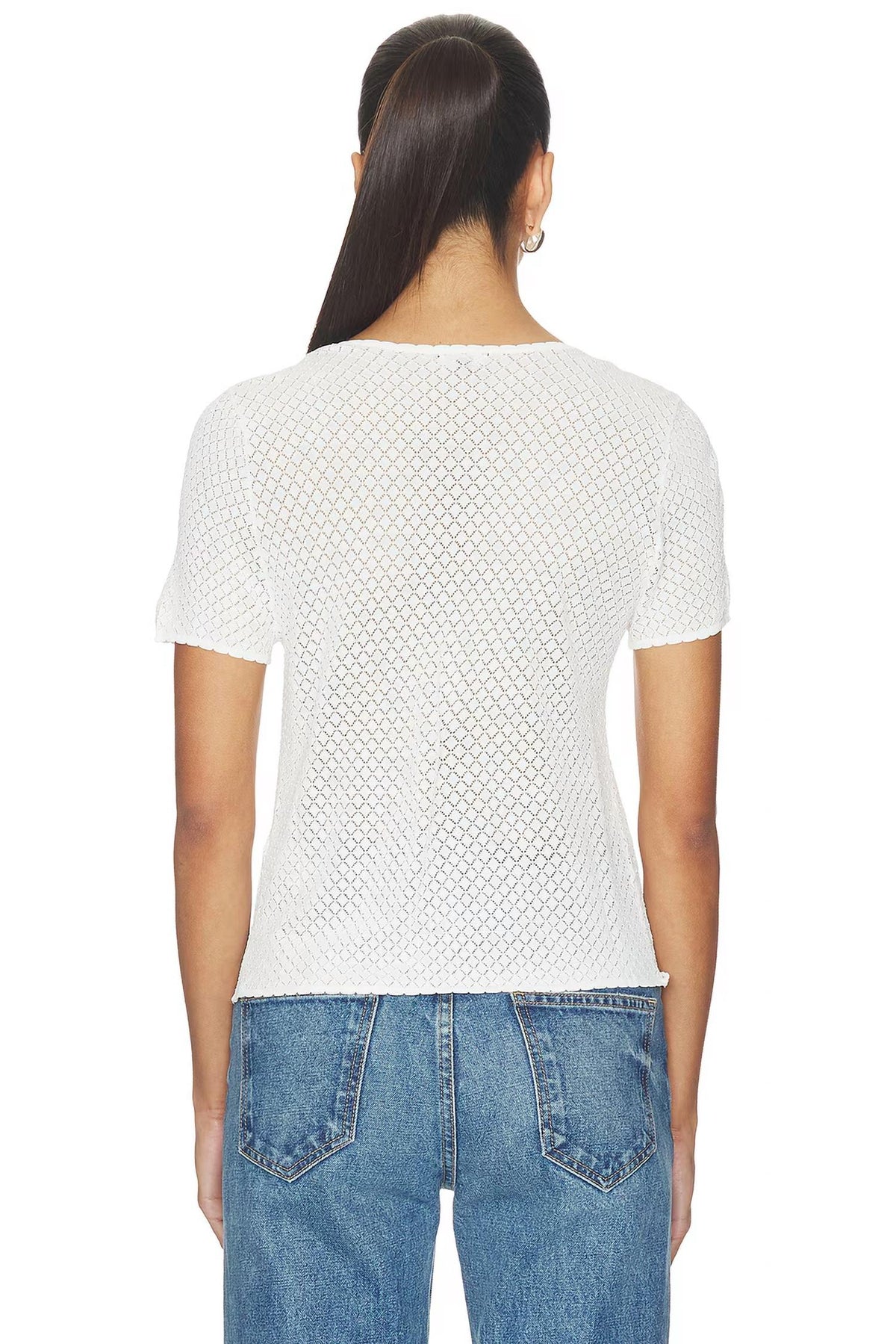 Rails - Nina Button Mesh Top