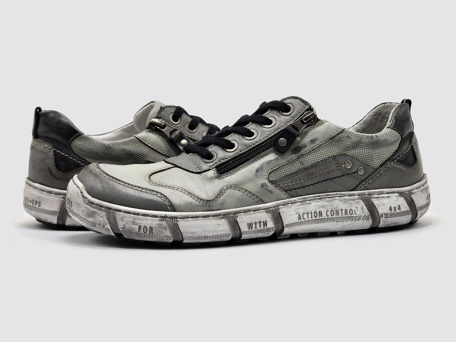Kcr Group - Men's Action Zip-Up Leather Shoes