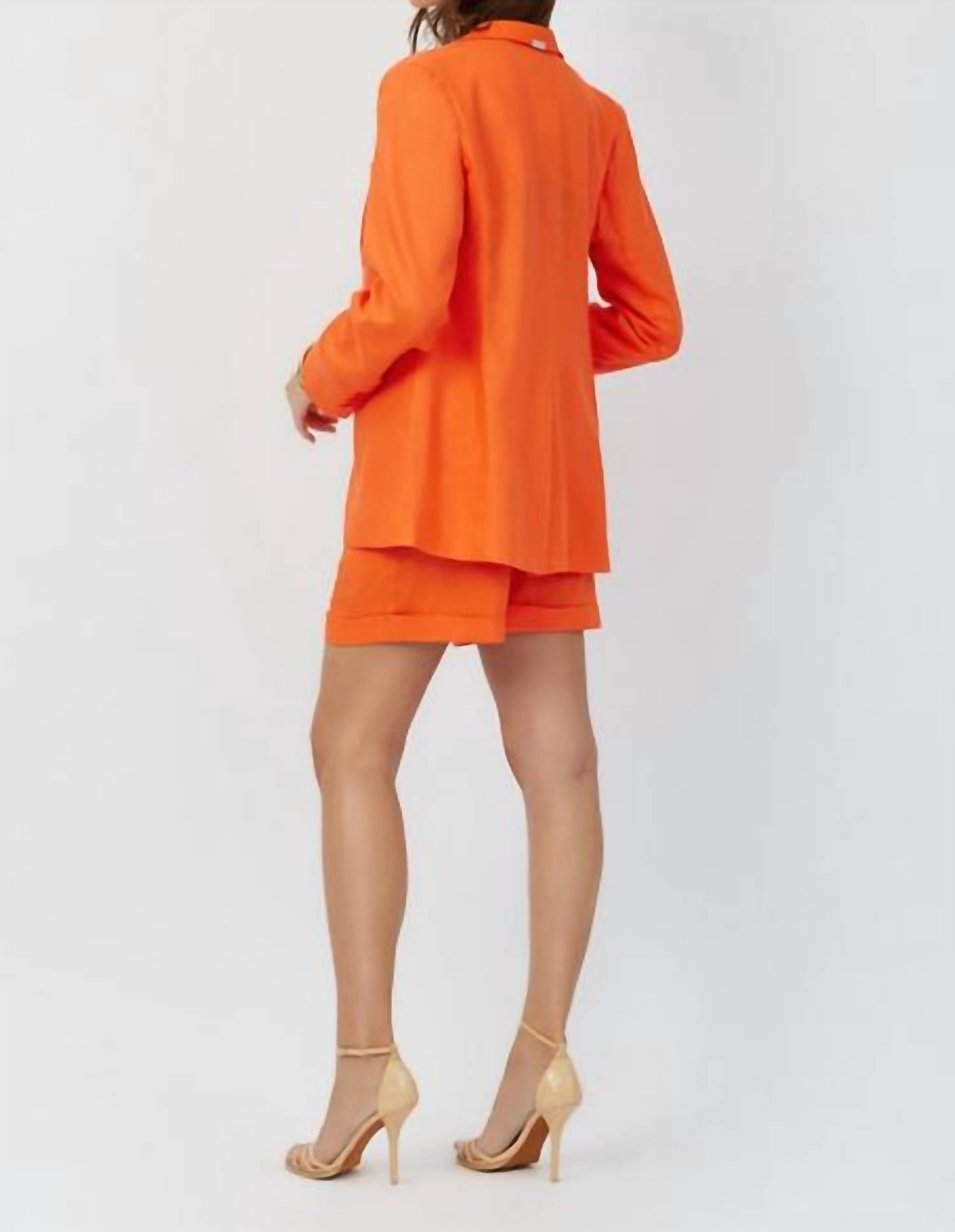 Grey/Ven Riley Single Breasted Blazer in orange crush - women's jacket - alternate view