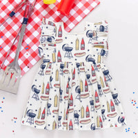 Pink Chicken - Kid's Grilling Out Elsie Dress