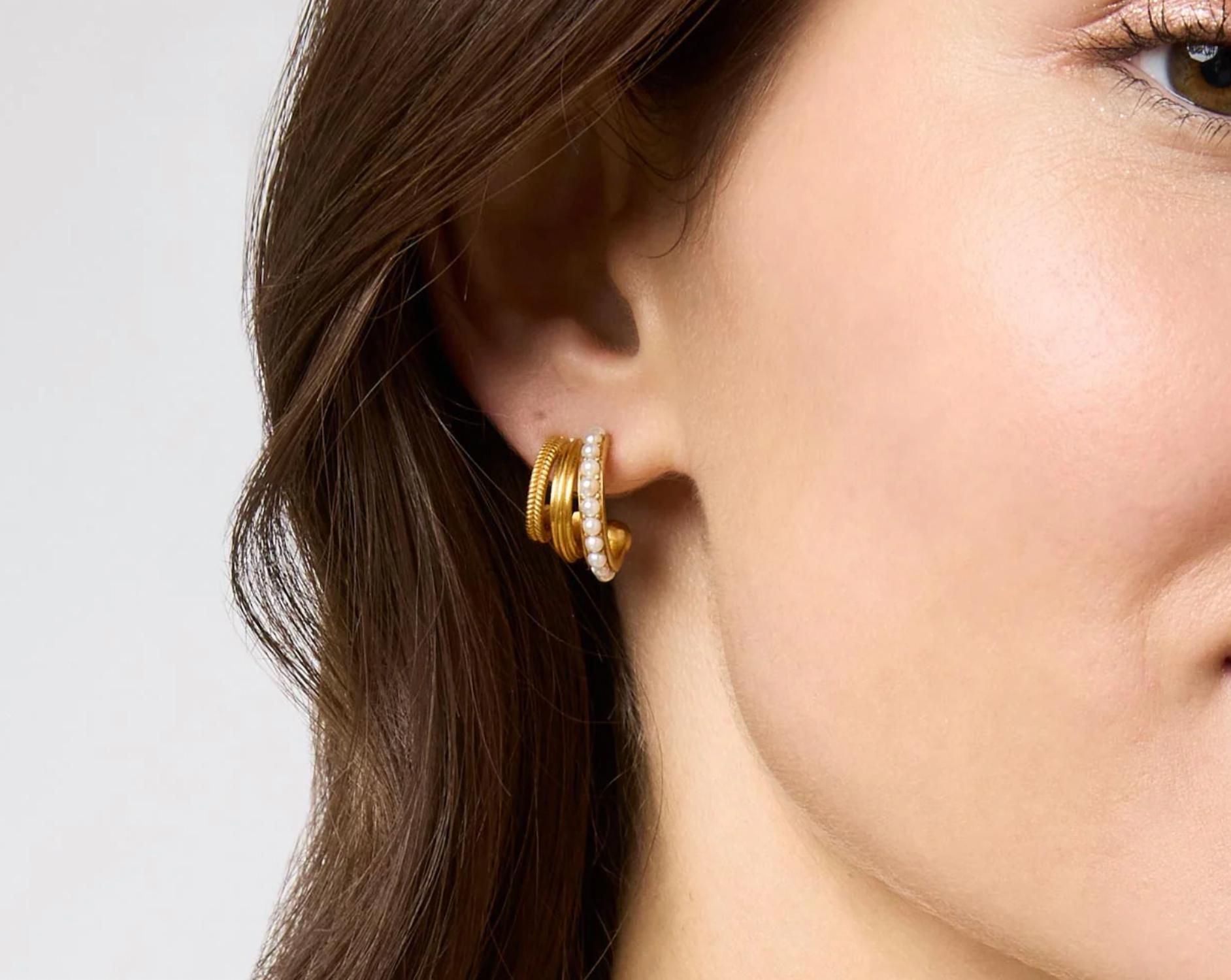 Julie Vos - Women's Hydra Triple Hoop Pearl Earrings