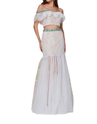 Angela & Alison - Cropped Top Prom Dress