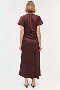Simkhai - Marabella Draped Satin Midi Dress