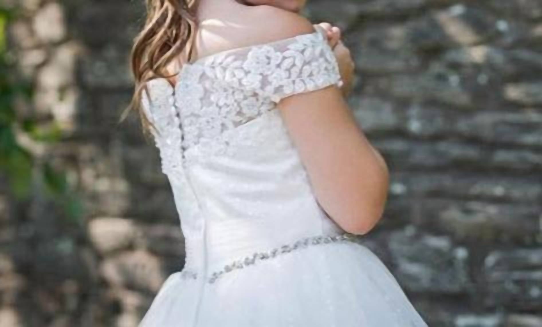 Macis - Girls Beaded Communion Dress