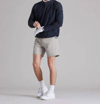 RHONE Momentum Golf Snap Crew Top in navy - men's long sleeve top