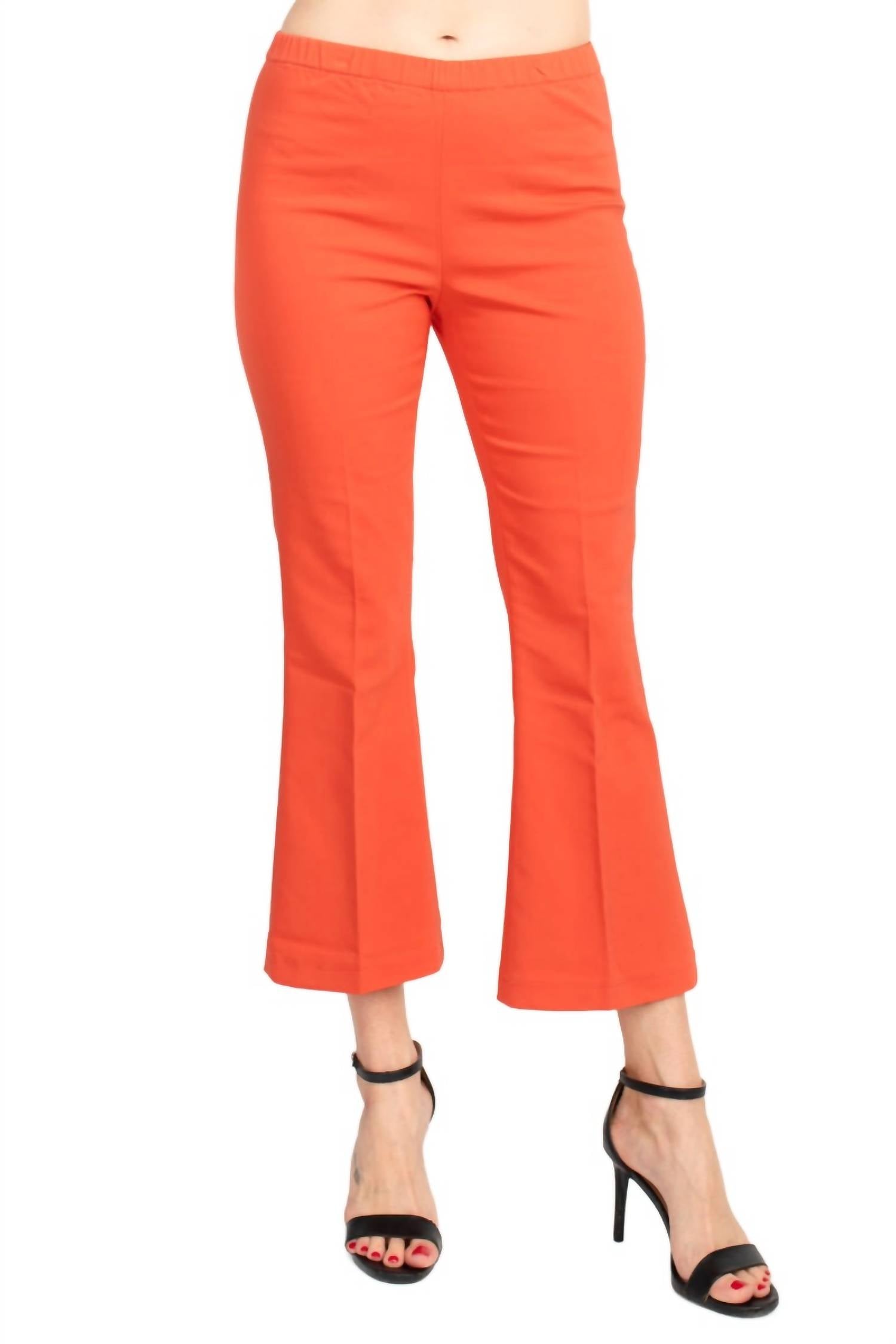 Peace Of Cloth - Regan Crop Flare Stretch Cotton Pant