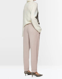 Marc Cain - FAQUS Trouser with high waist and belt City Tour theme
