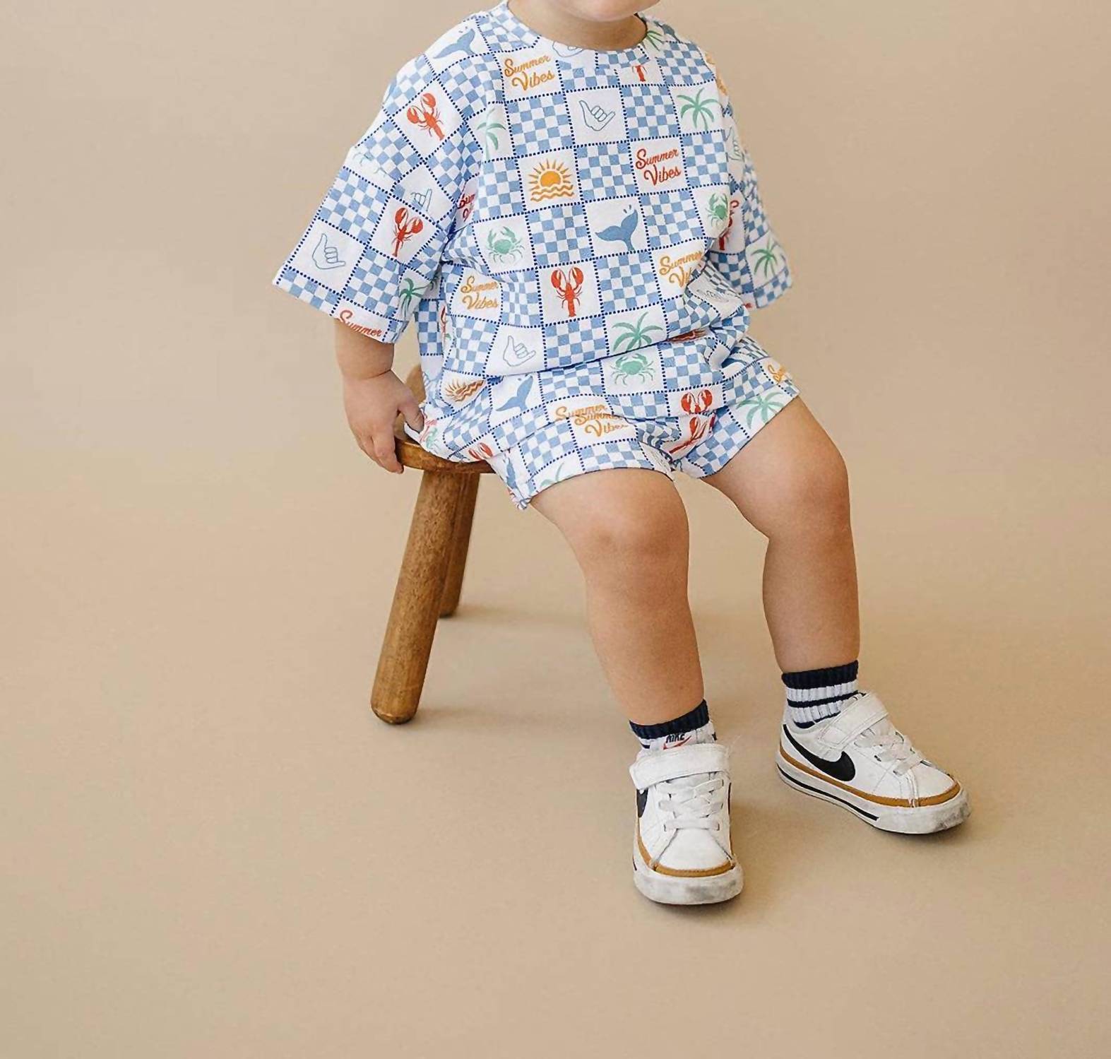 Lucky Panda Kids - Kids Ocean Life Short Set