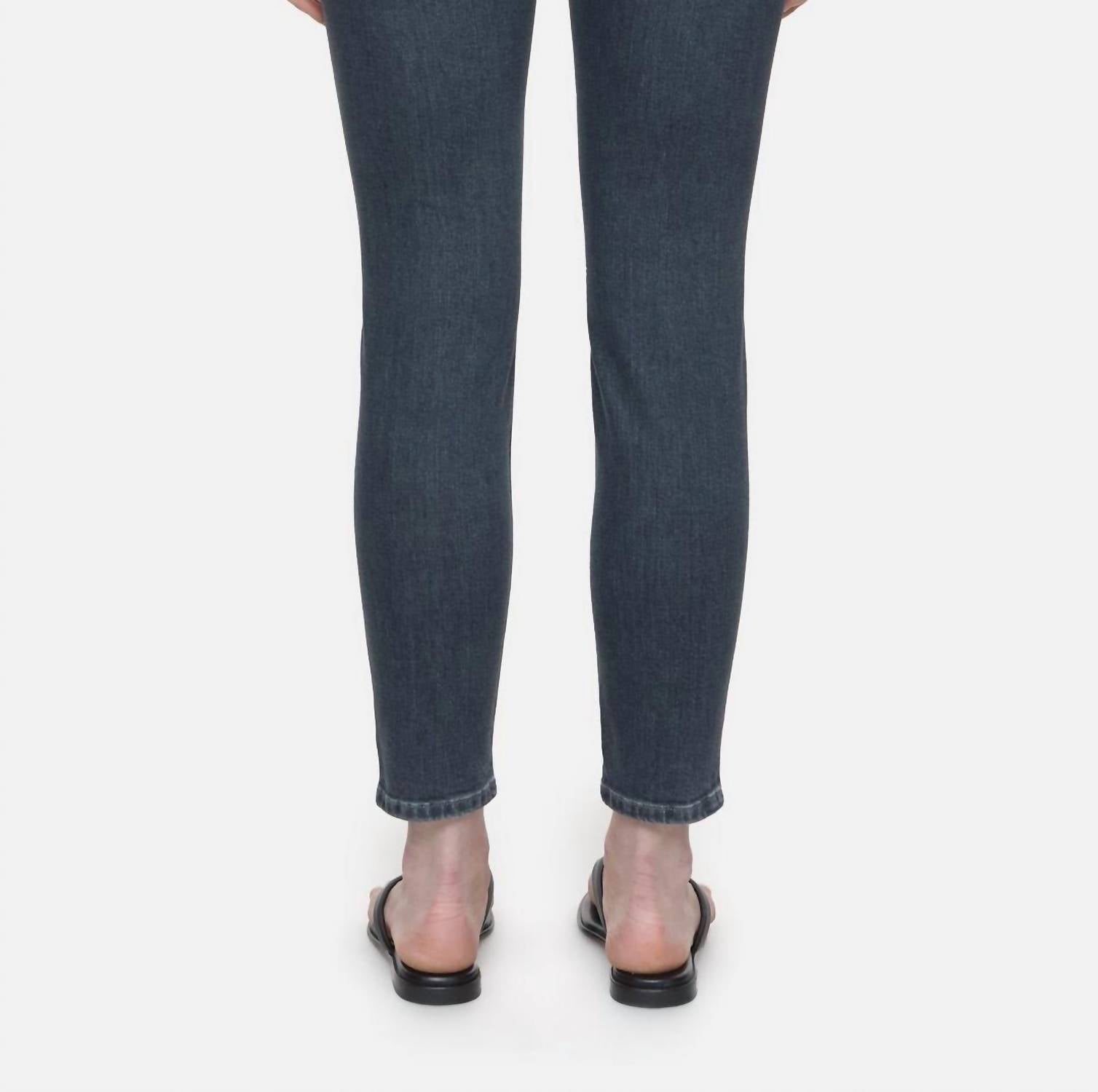 CLOSED Baker Skinny Slight Distress Mid Rise Jeans in mid grey - women's jeans - detail view
