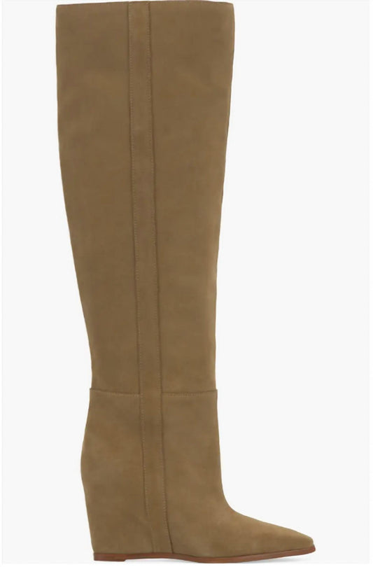 Vince Camuto - Women's Suede Leather Wedge Tall Boots