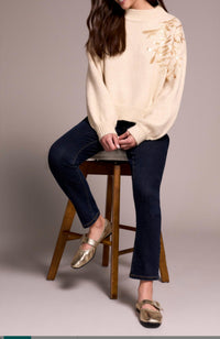 Tribal - Mock Neck Sweater With Sequins