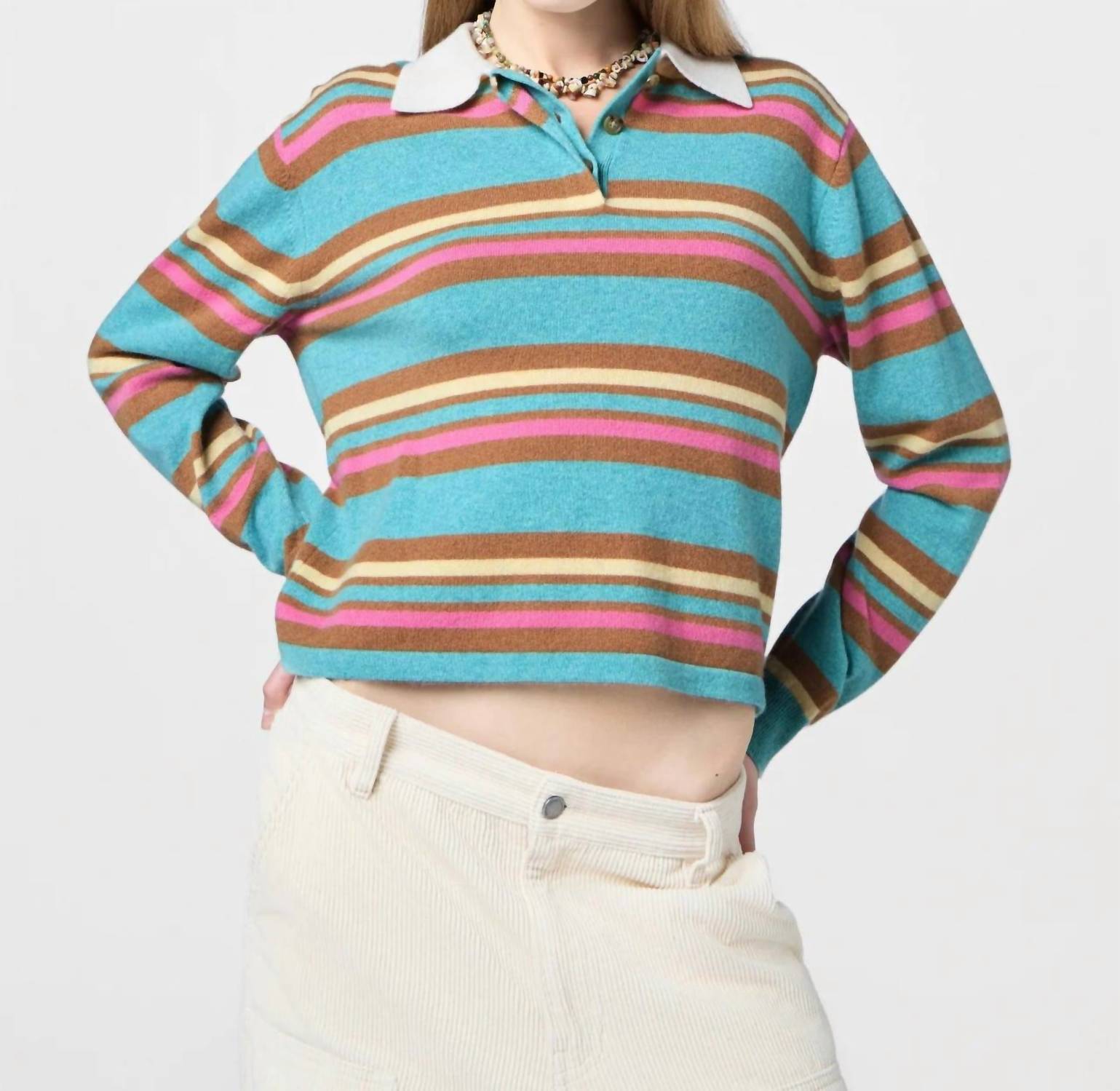 Guest In Residence - Cropped Stripe Rugby Sweater