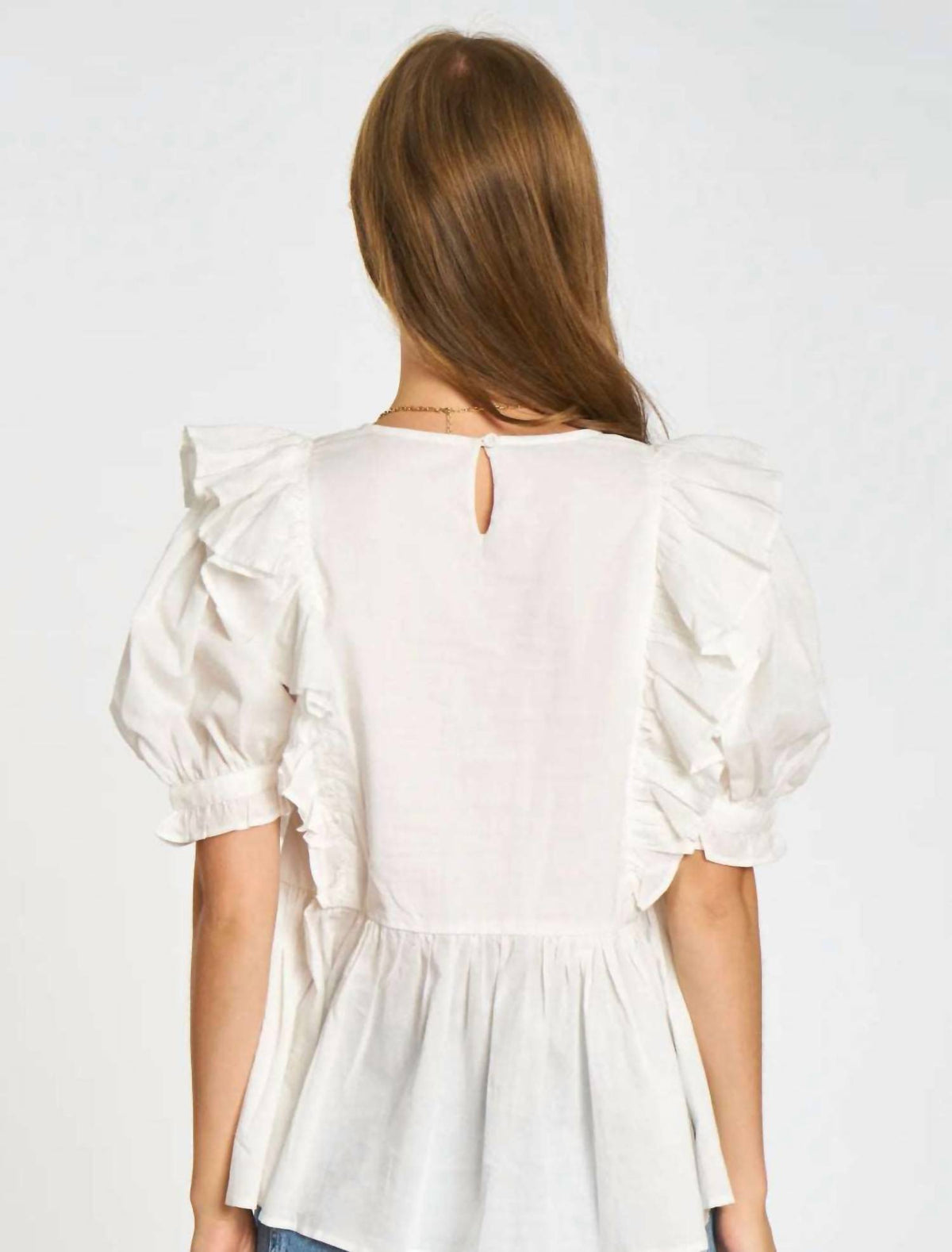 Dra Los Angeles - Eyelet Puff Sleeve Top