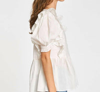 Dra Los Angeles - Eyelet Puff Sleeve Top