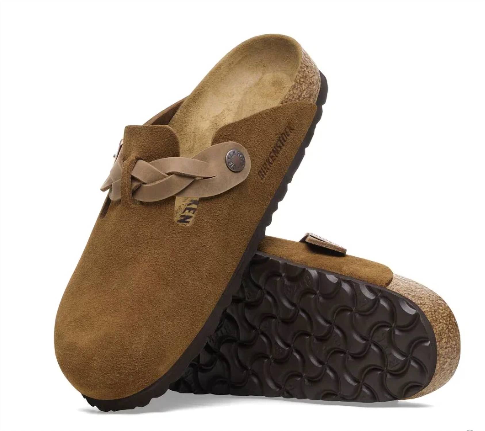 Birkenstock - Women's Boston Braided Suede Clogs