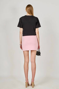 Endless Rose - Bonjour Sequins Embroidered Patch Top