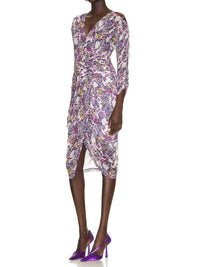 Iro - Jarida Mixed-print Pleated Viscose Dress