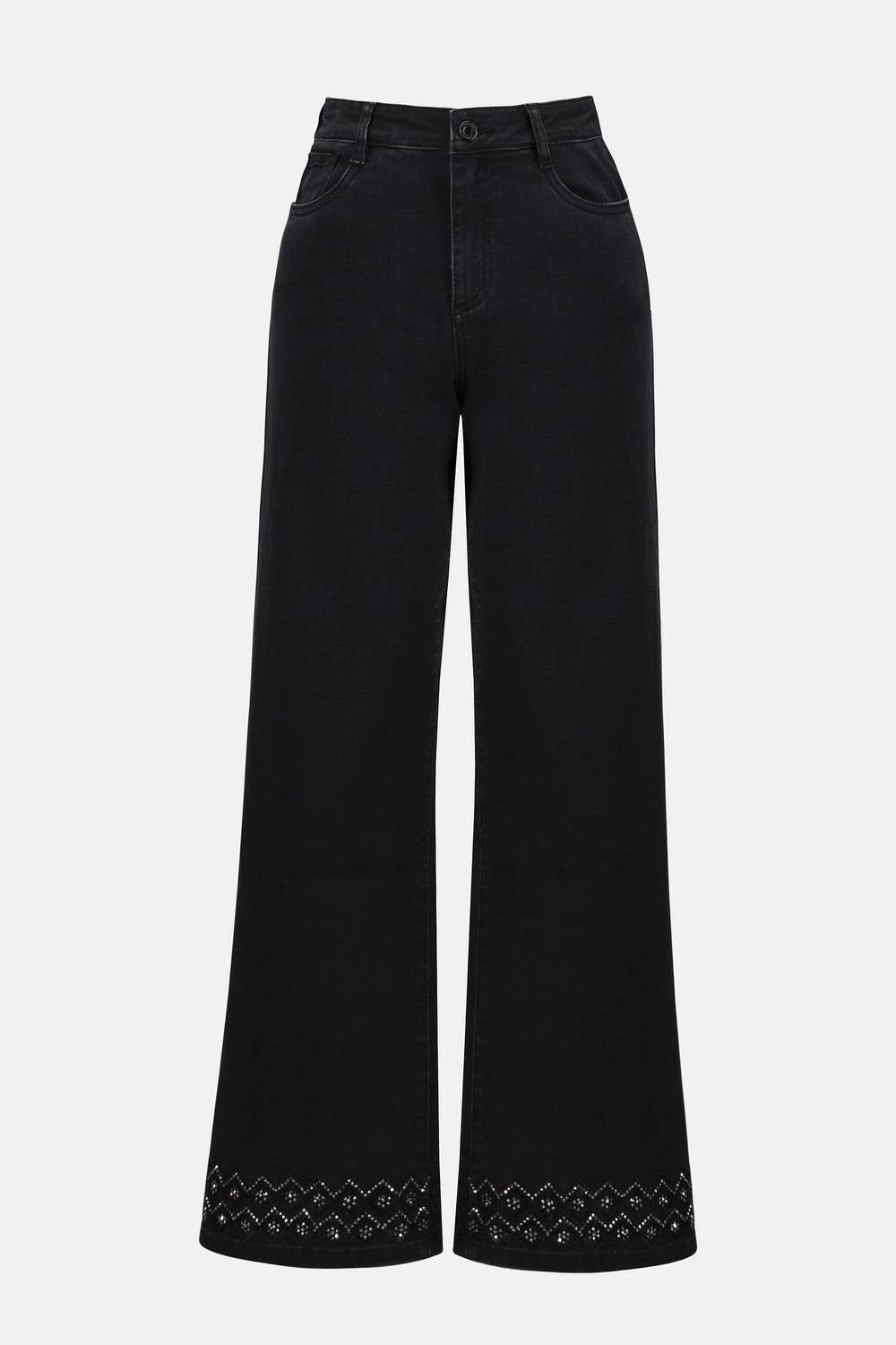 Joseph Ribkoff - Cordelia Classic Wide Leg Stretch Denim Jeans