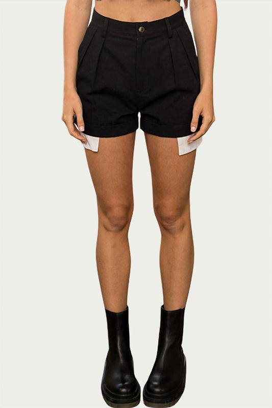 JANE EXPOSED-POCKET COTTON-TWILL SHORTS