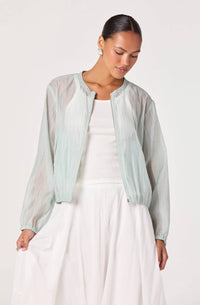 Astr - Aeva Sheer Chiffon Bomber Jacket