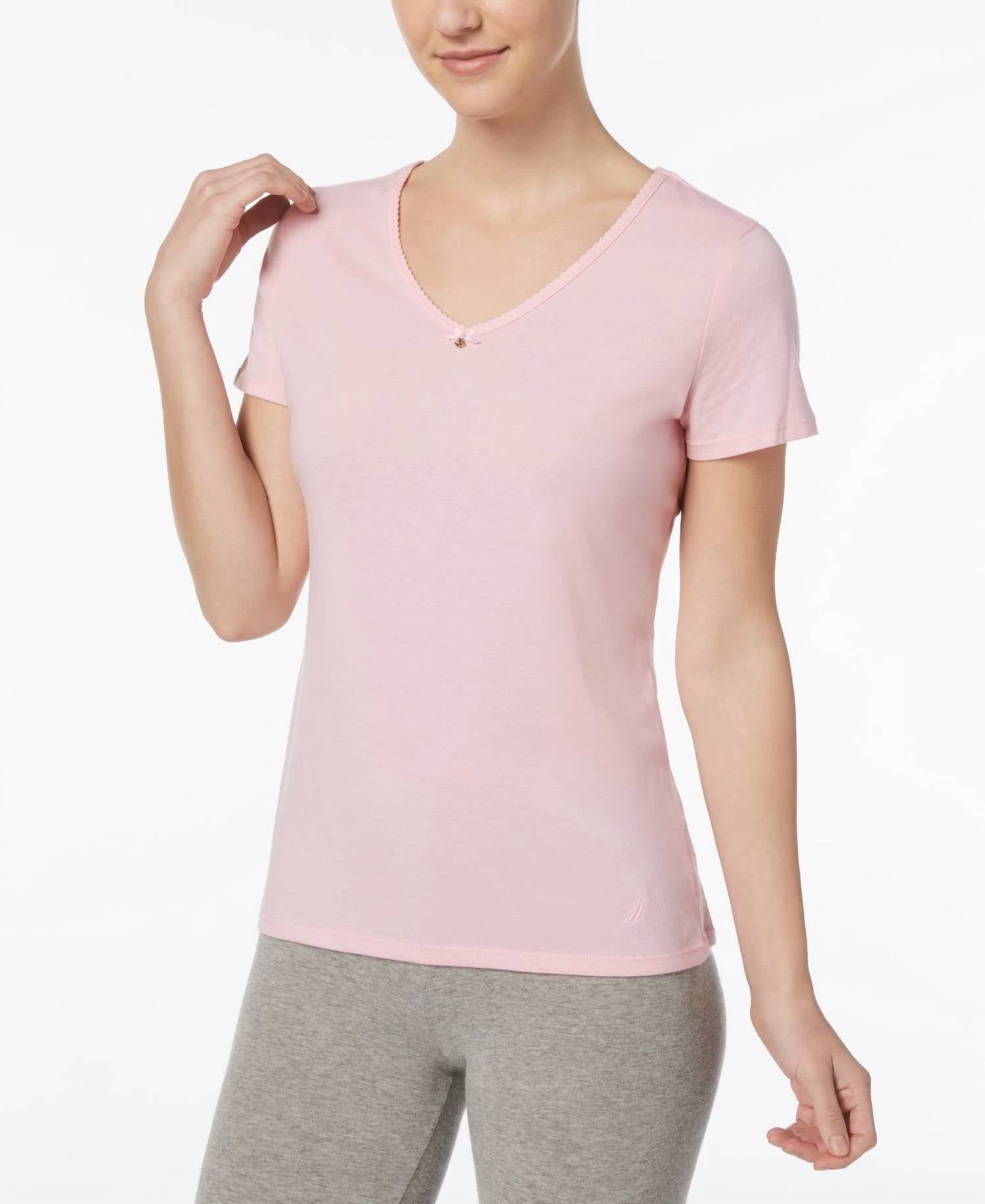 Nautica - Knit Jersey V Neck T-Shirt