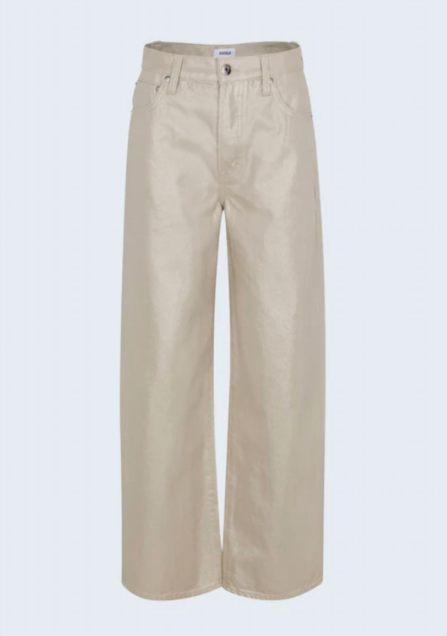 PISTOLA Tate High Rise Bowed Wide Leg Jeans in champagne - women's jeans - alternate view