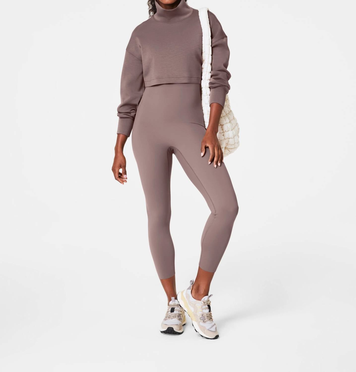 Spanx - Airessentials Brushed & Cropped High Neck Sweatshirt
