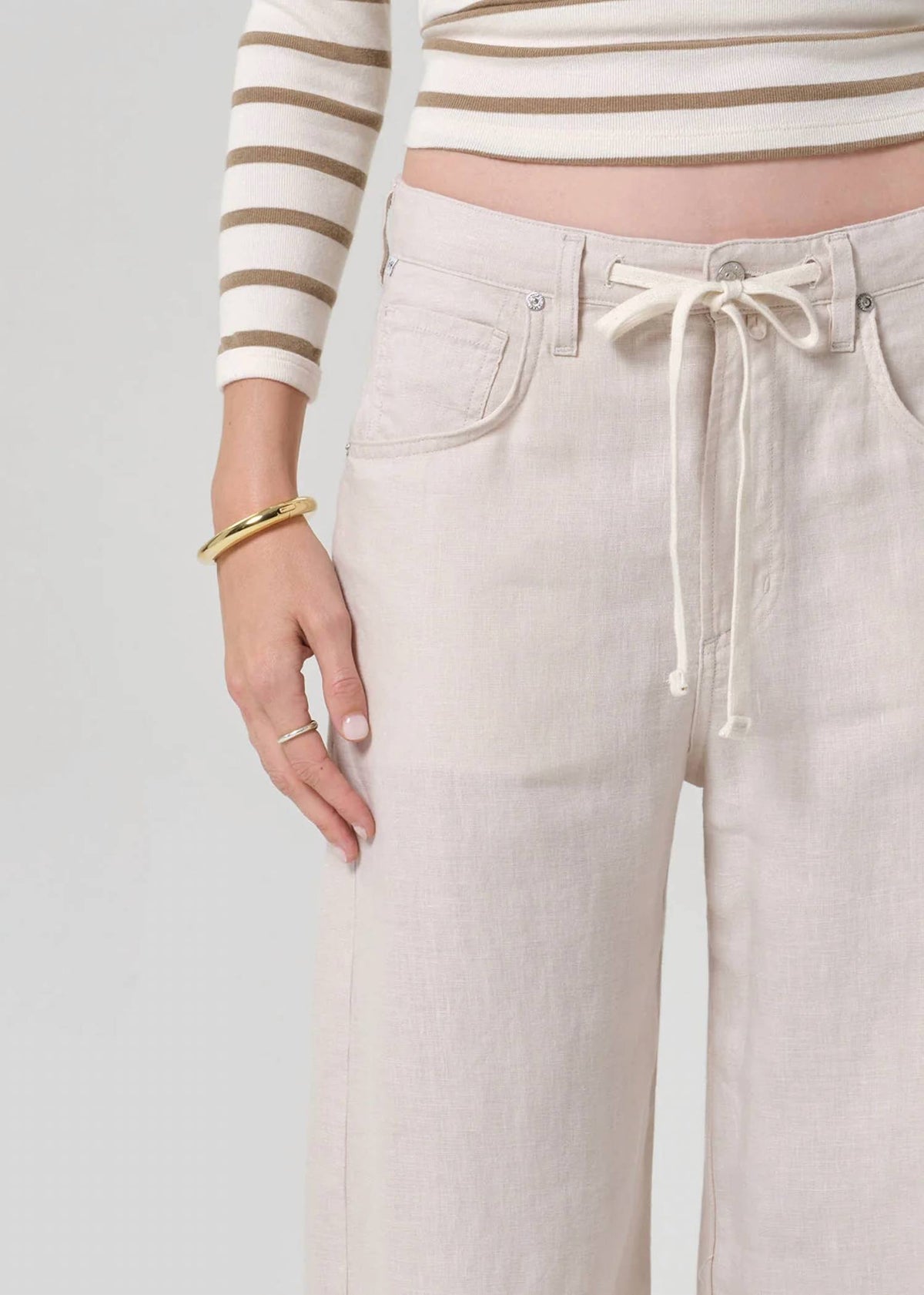 Citizens Of Humanity - Brynn Drawstring Linen Trousers