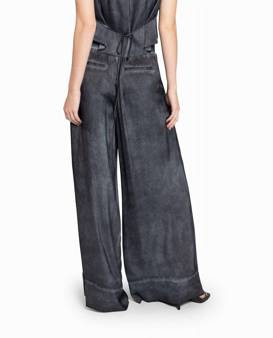 Nicole Miller - Garment Dyed Silk Wide Leg Pant