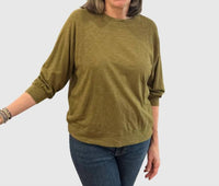 Bobi - 3/4 Sleeve Raglan Tee With Bands
