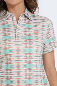 Cinch - Geometric Print Polo Shirt